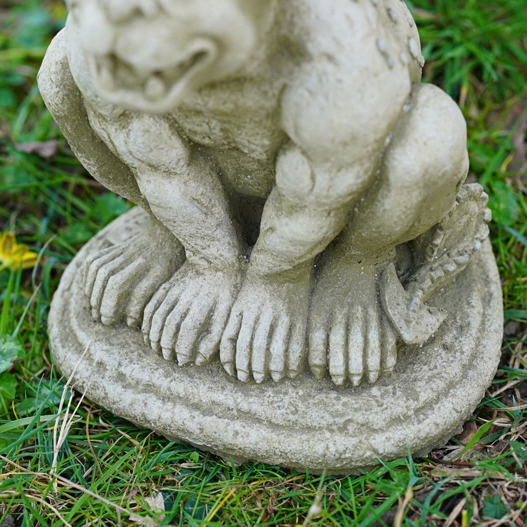Grinning Gargoyle Stone Statue