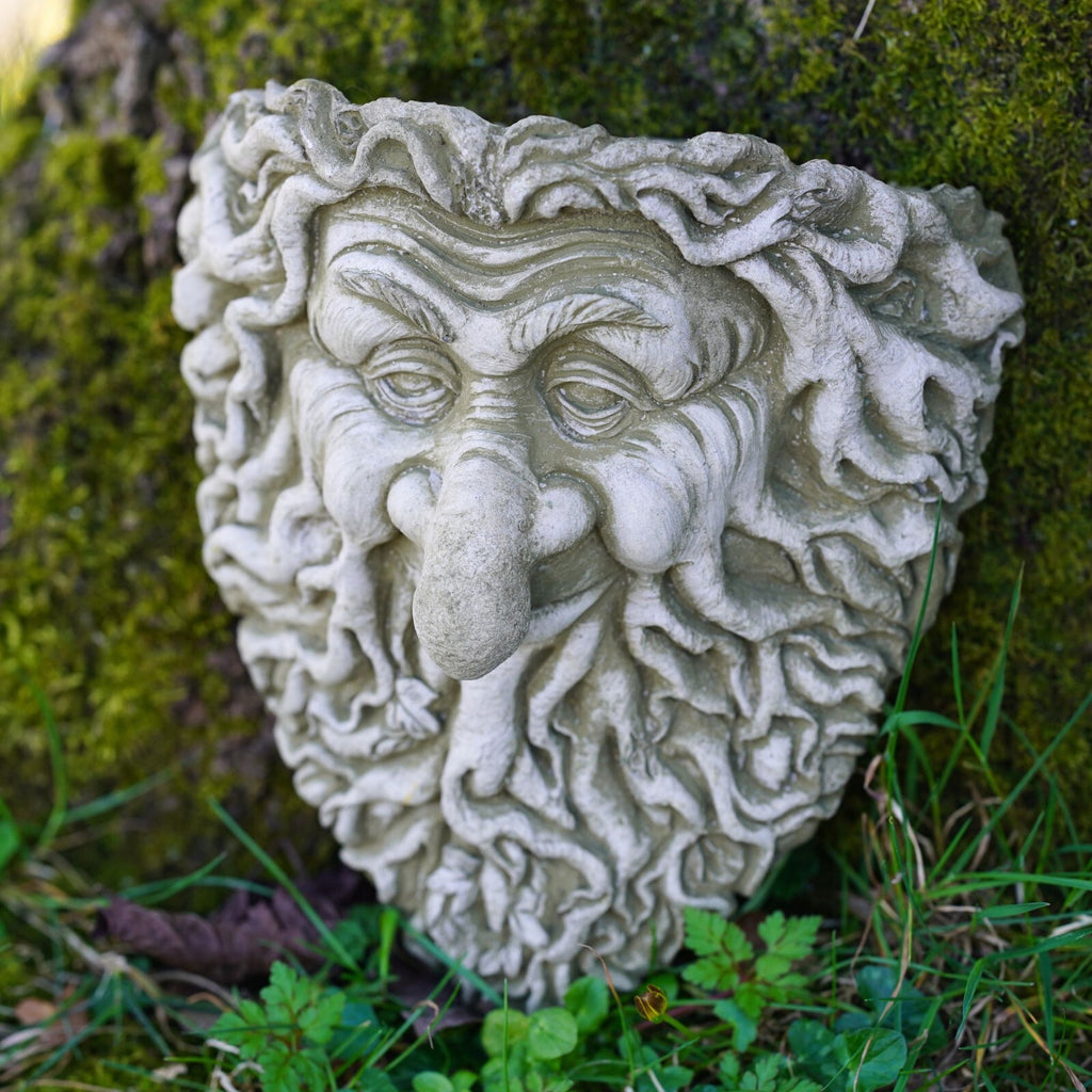 Forest Greenman Stone Hanging Plaque