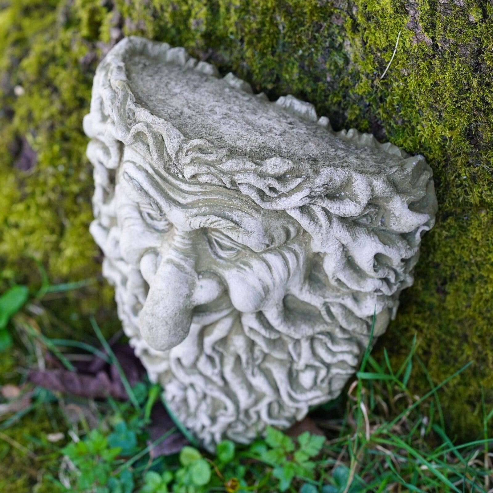 Forest Greenman Stone Hanging Plaque