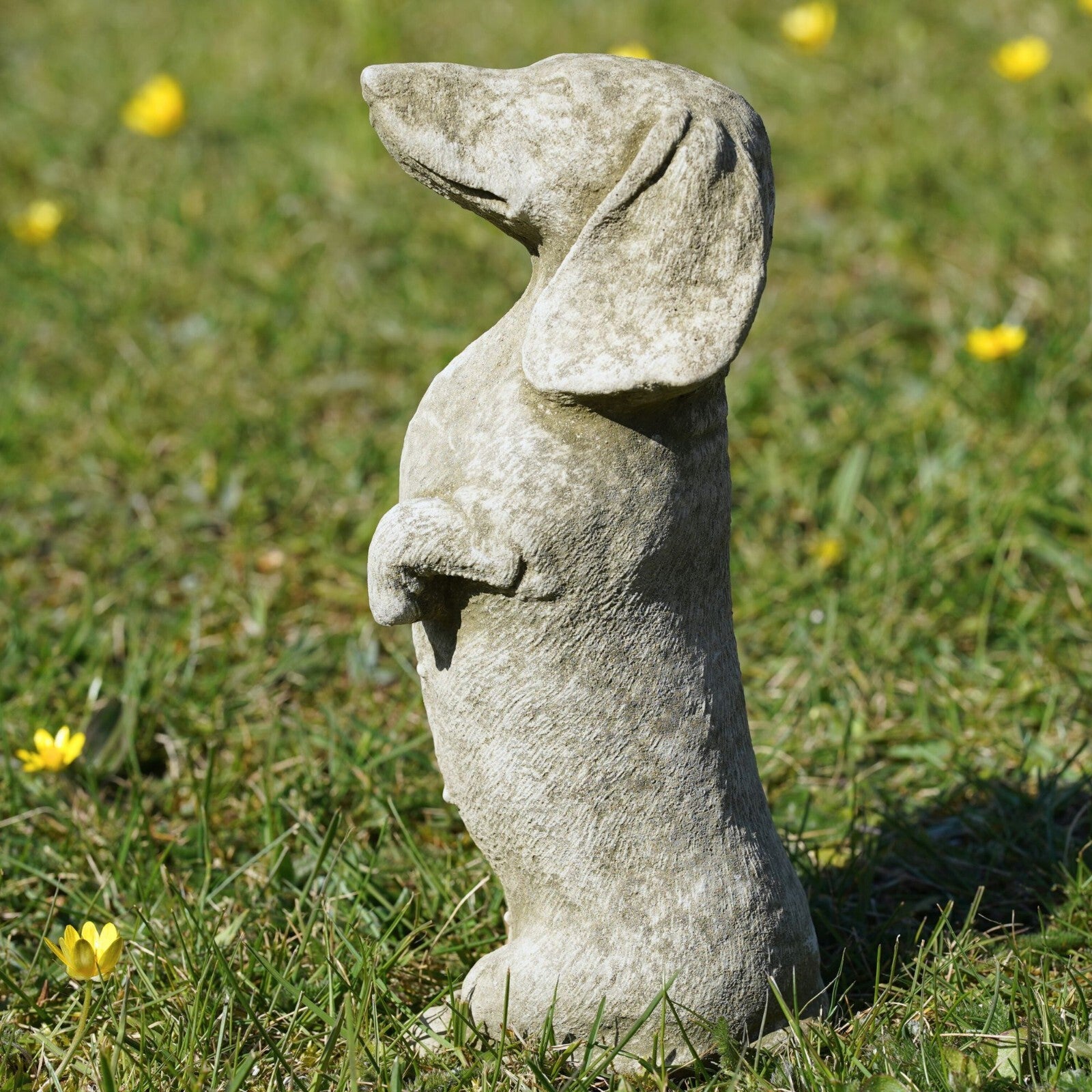 Dachshund Puppy Stone Statue