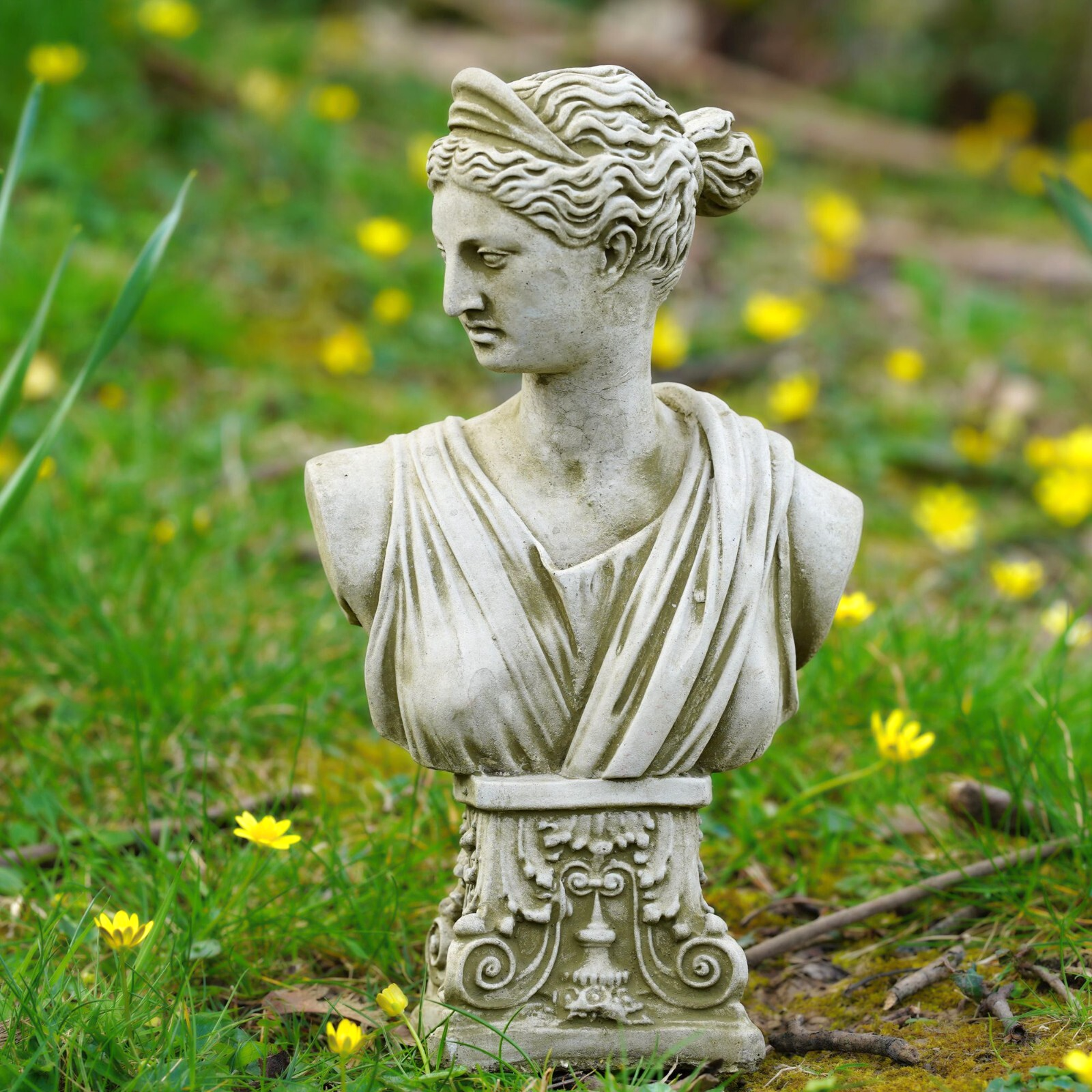 Athena Stone Bust Statue