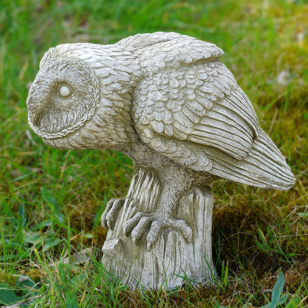 Hunting Owl Stone Statue