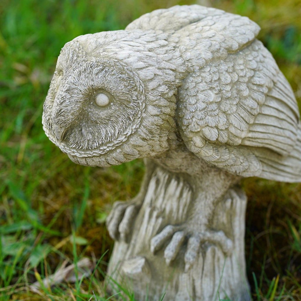 Hunting Owl Stone Statue