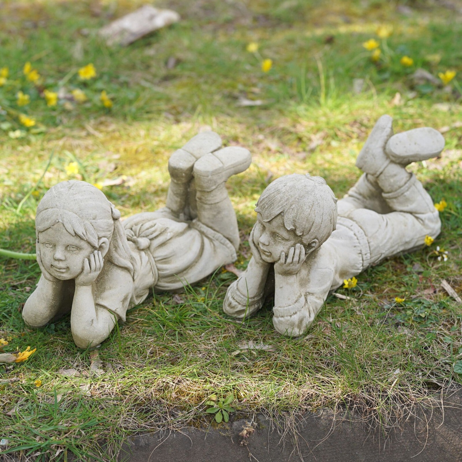 Daydream Boy / Girl Stone Statue