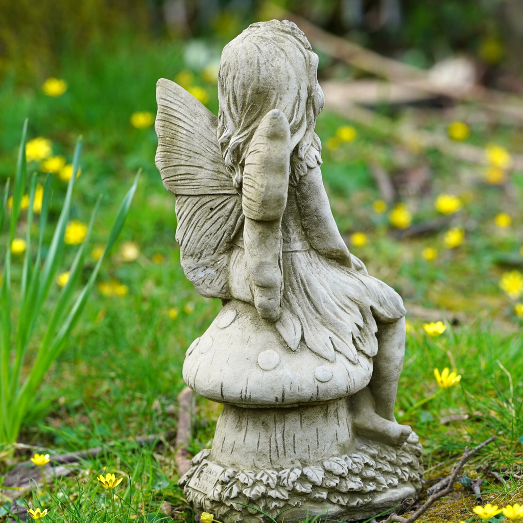Moon Gazing Fairy Stone Statue Large