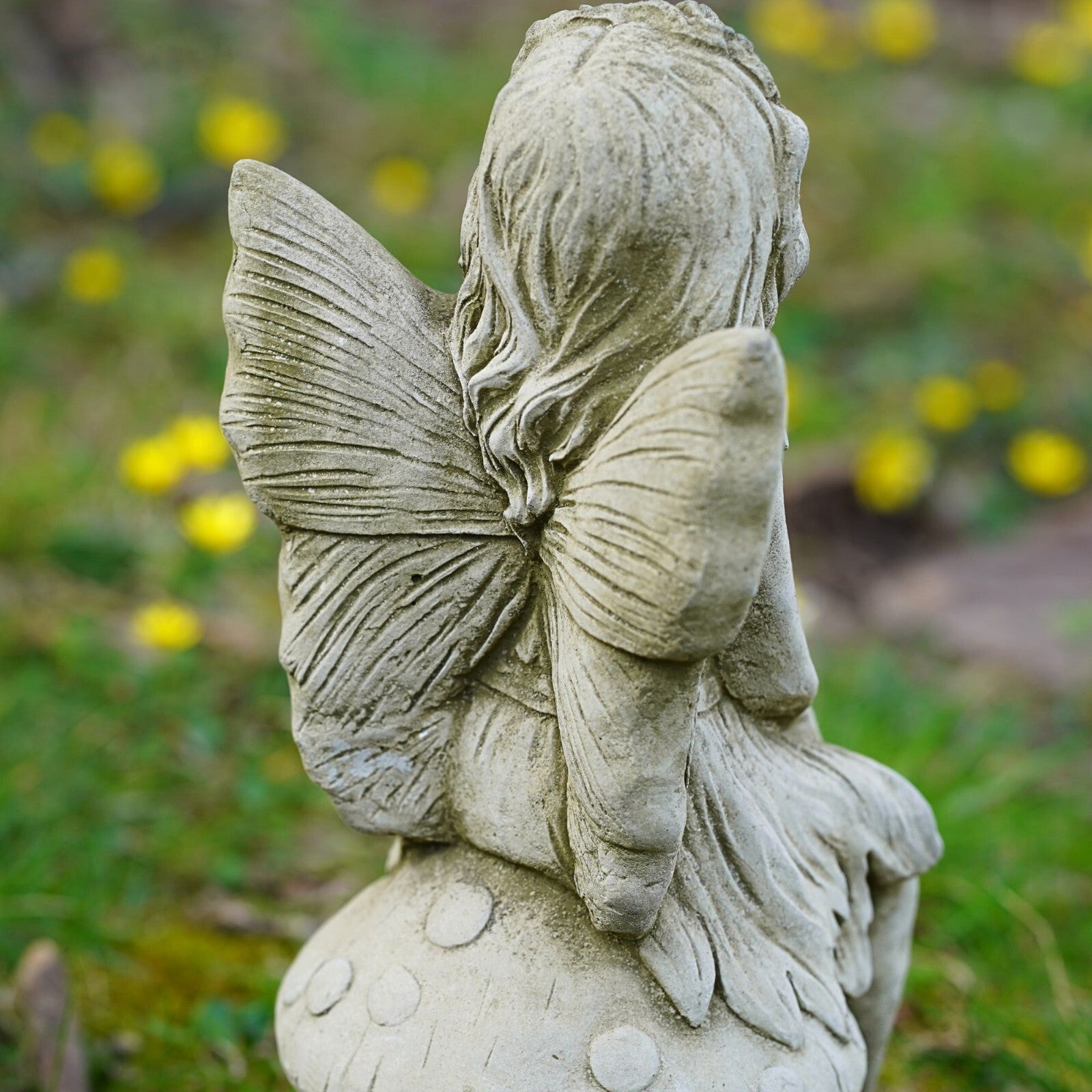 Moon Gazing Fairy Stone Statue Large
