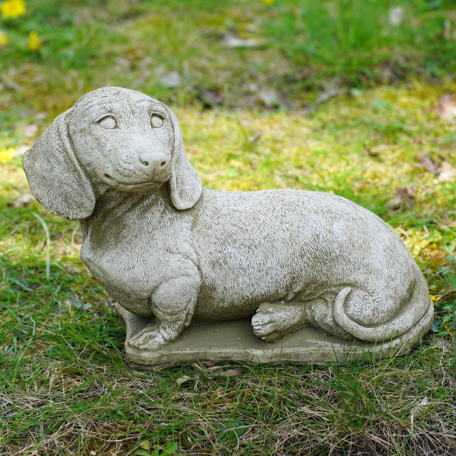 Dachshund Dog Stone Statue