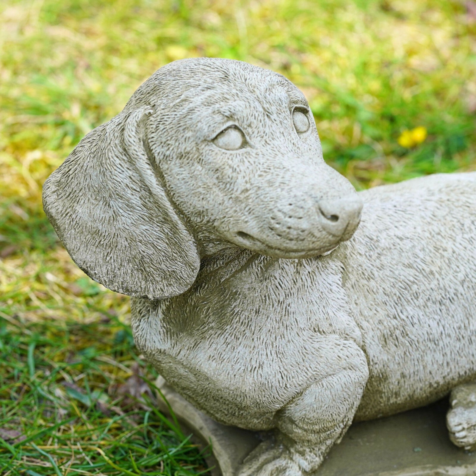 Dachshund Dog Stone Statue
