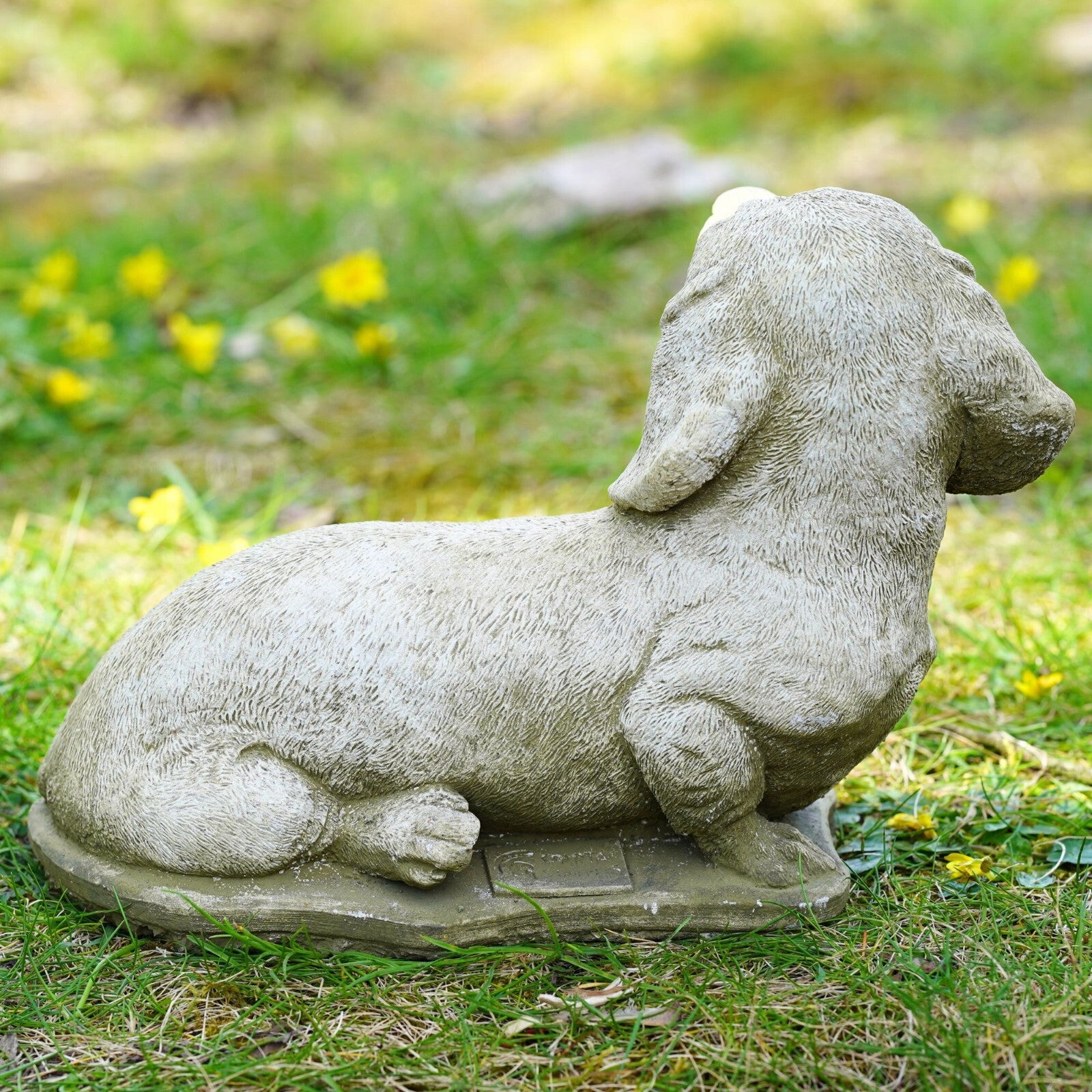 Dachshund Dog Stone Statue