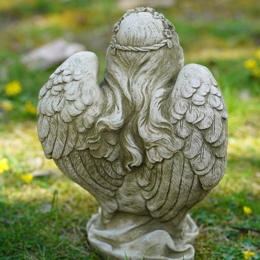 Large Kneeling Angel Stone Statue