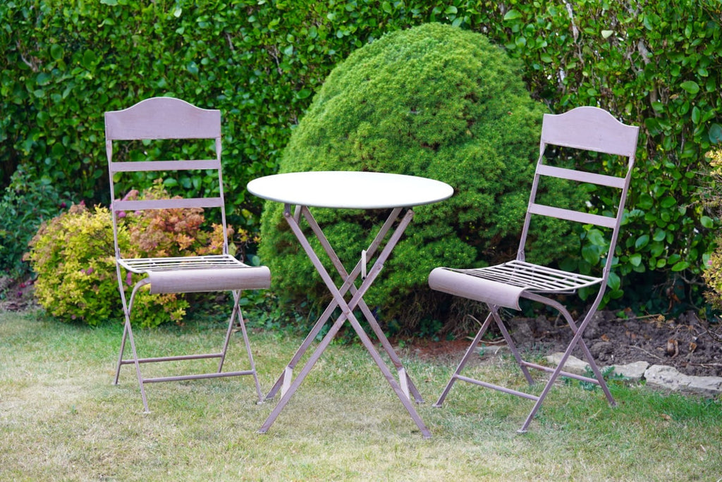 Wrought Iron Table and Chairs | Two Chair Bistro Set