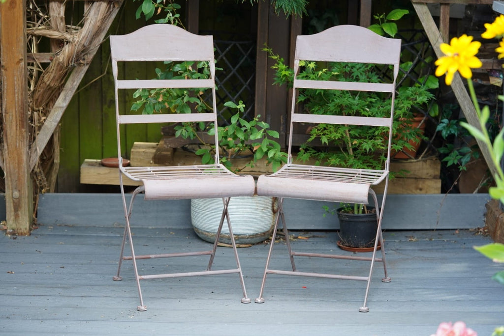 Wrought Iron Table and Chairs | Two Chair Bistro Set