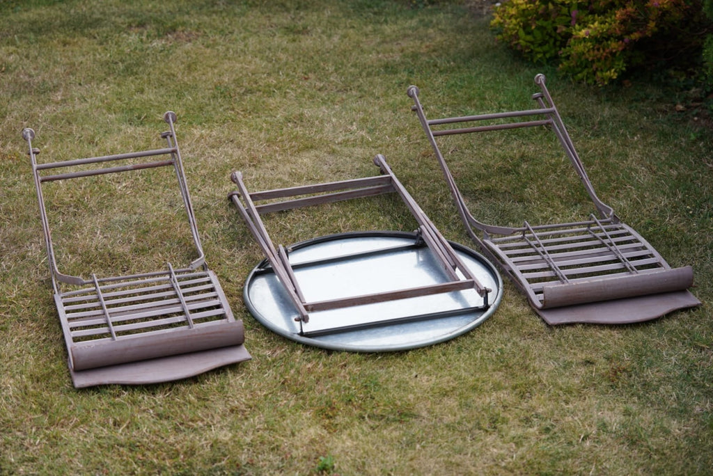 Wrought Iron Table and Chairs | Two Chair Bistro Set