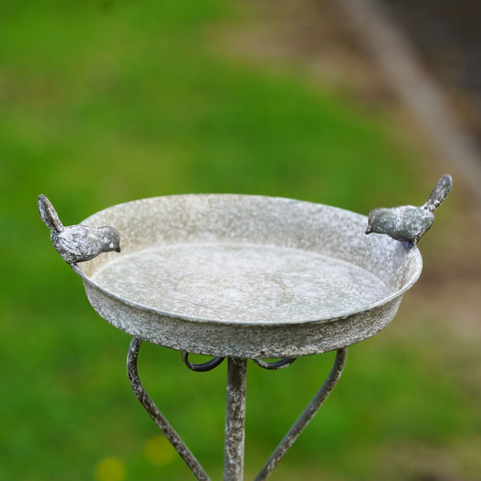Large Cast Iron Birdbath on Stake