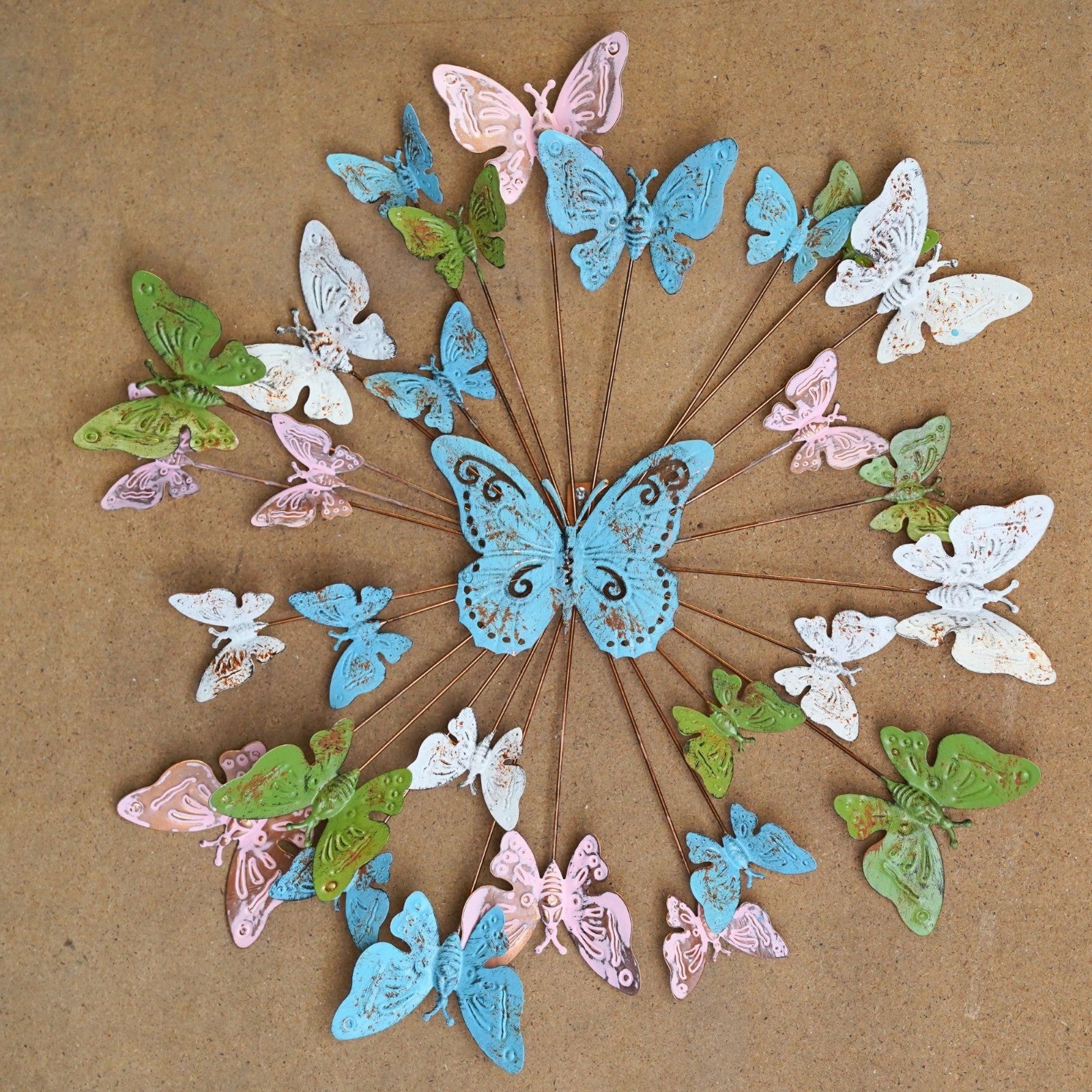 Large 60cm Butterfly Burst Metal Wall Hanging