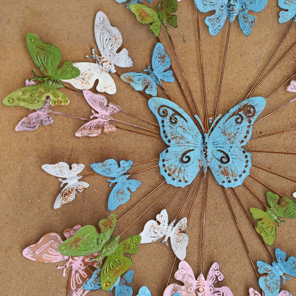 Large 60cm Butterfly Burst Metal Wall Hanging