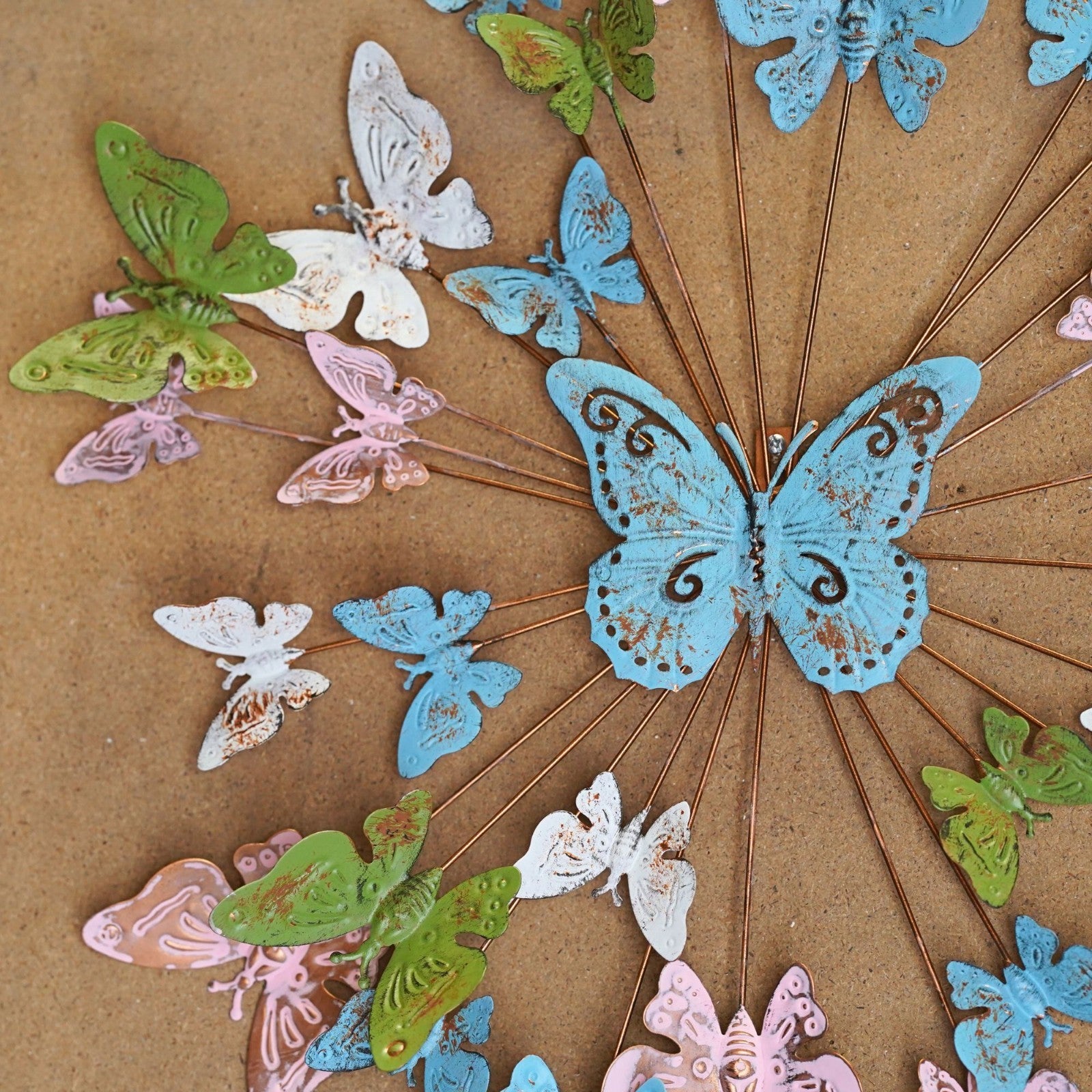 Large 60cm Butterfly Burst Metal Wall Hanging