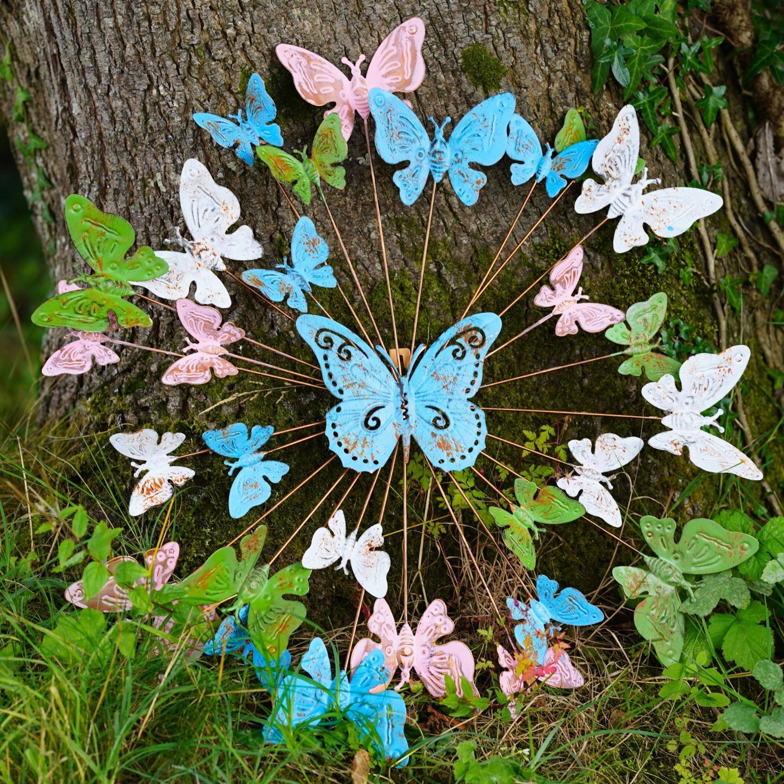 Large 60cm Butterfly Burst Metal Wall Hanging