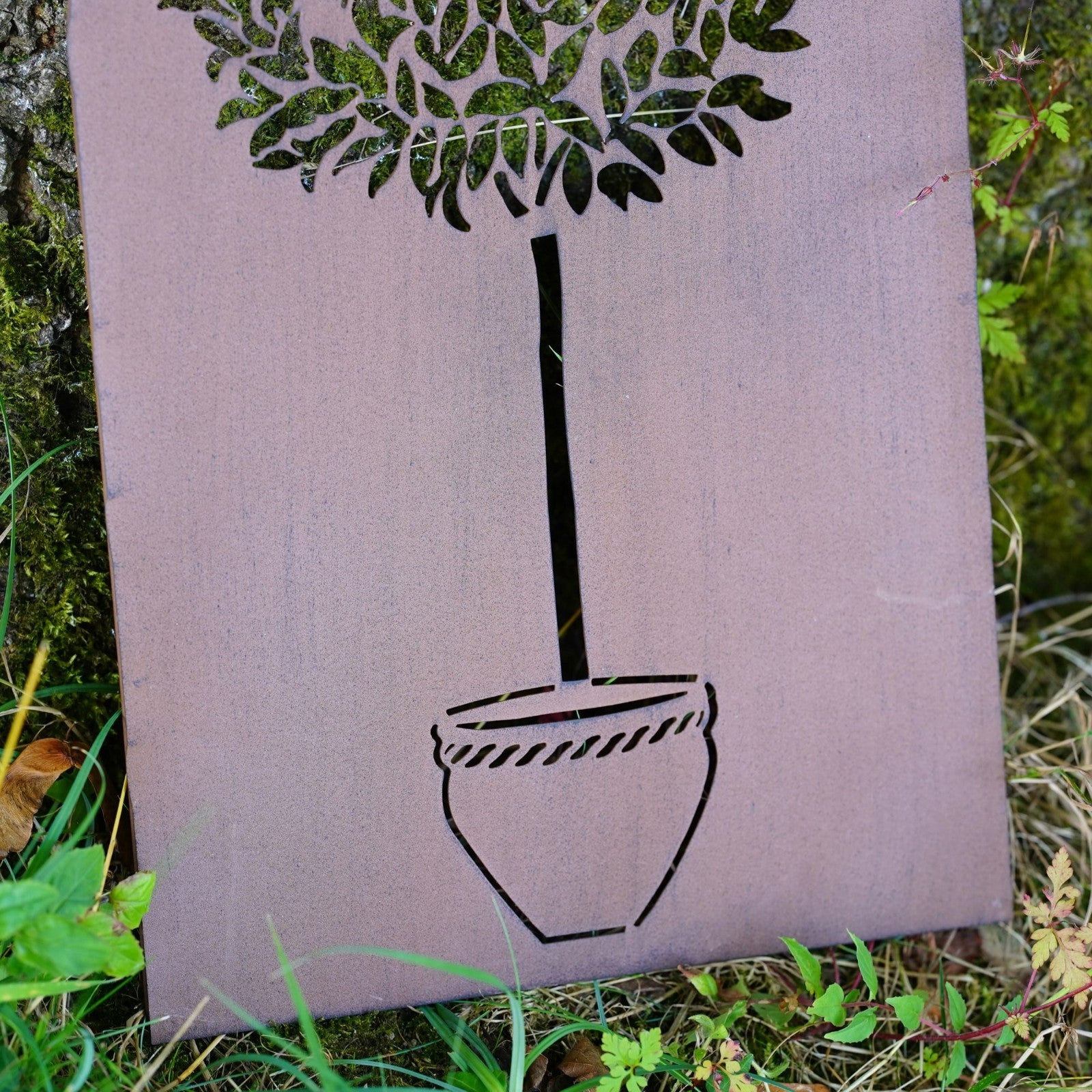 Topiary Bush Metal Wall Plaque