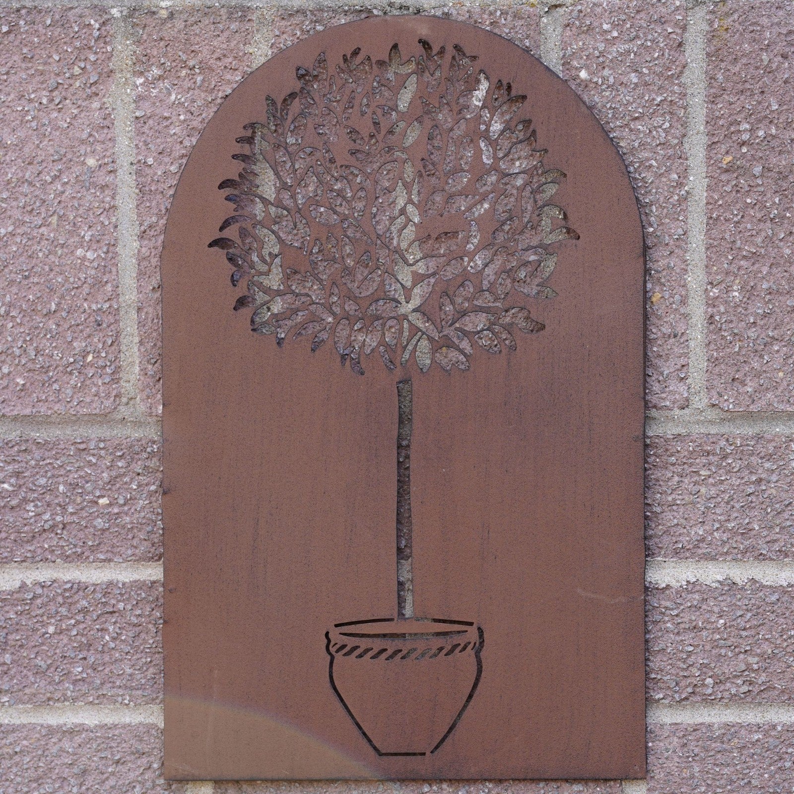 Topiary Bush Metal Wall Plaque