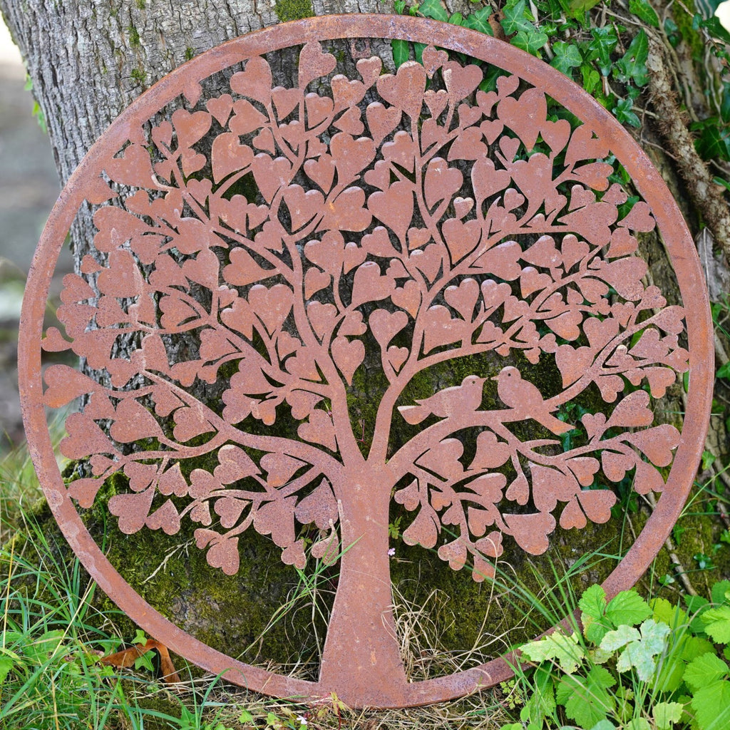 60cm Heart Tree of Life Bird Wall Plaque