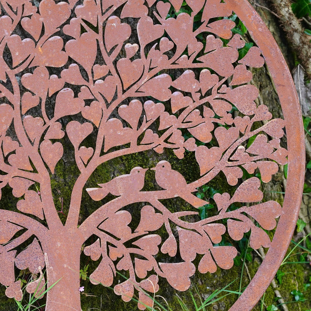 60cm Heart Tree of Life Bird Wall Plaque