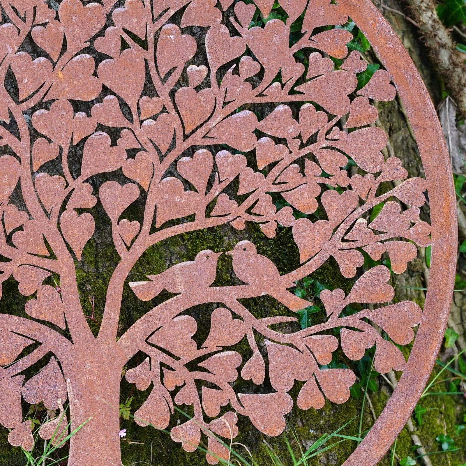 60cm Heart Tree of Life Bird Wall Plaque