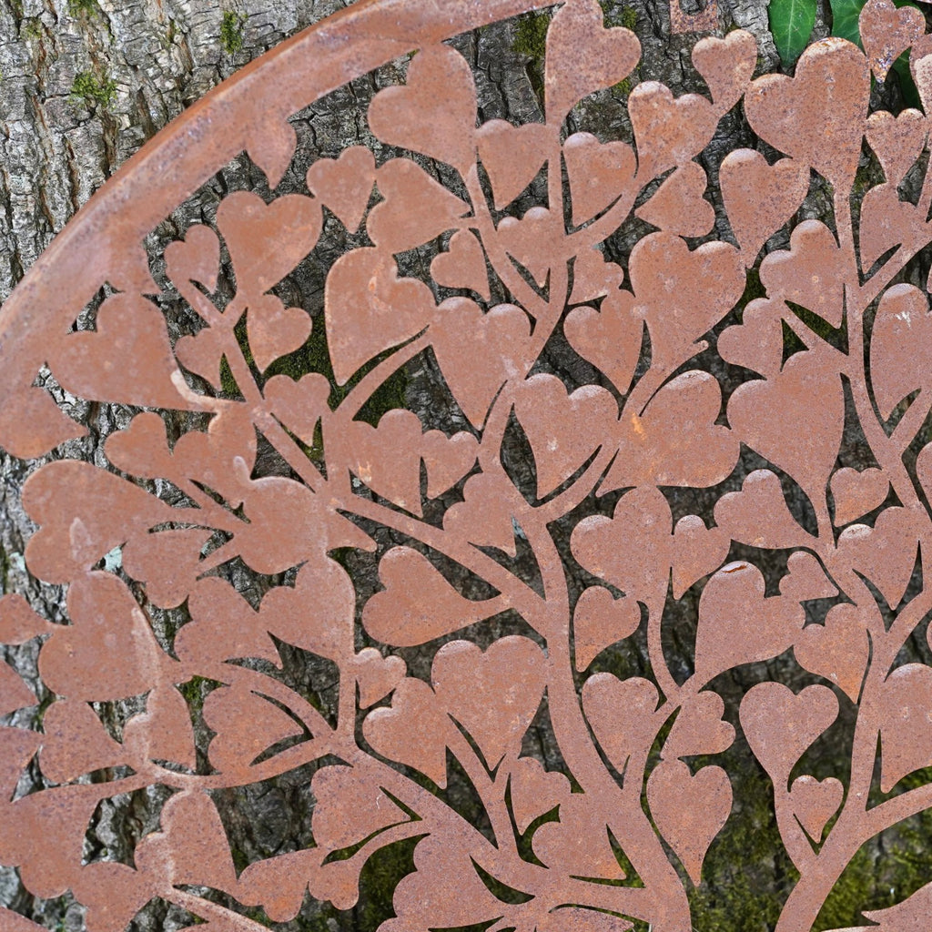 60cm Heart Tree of Life Bird Wall Plaque