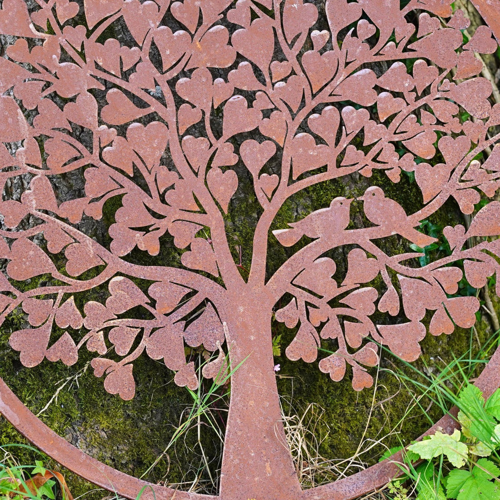 60cm Heart Tree of Life Bird Wall Plaque
