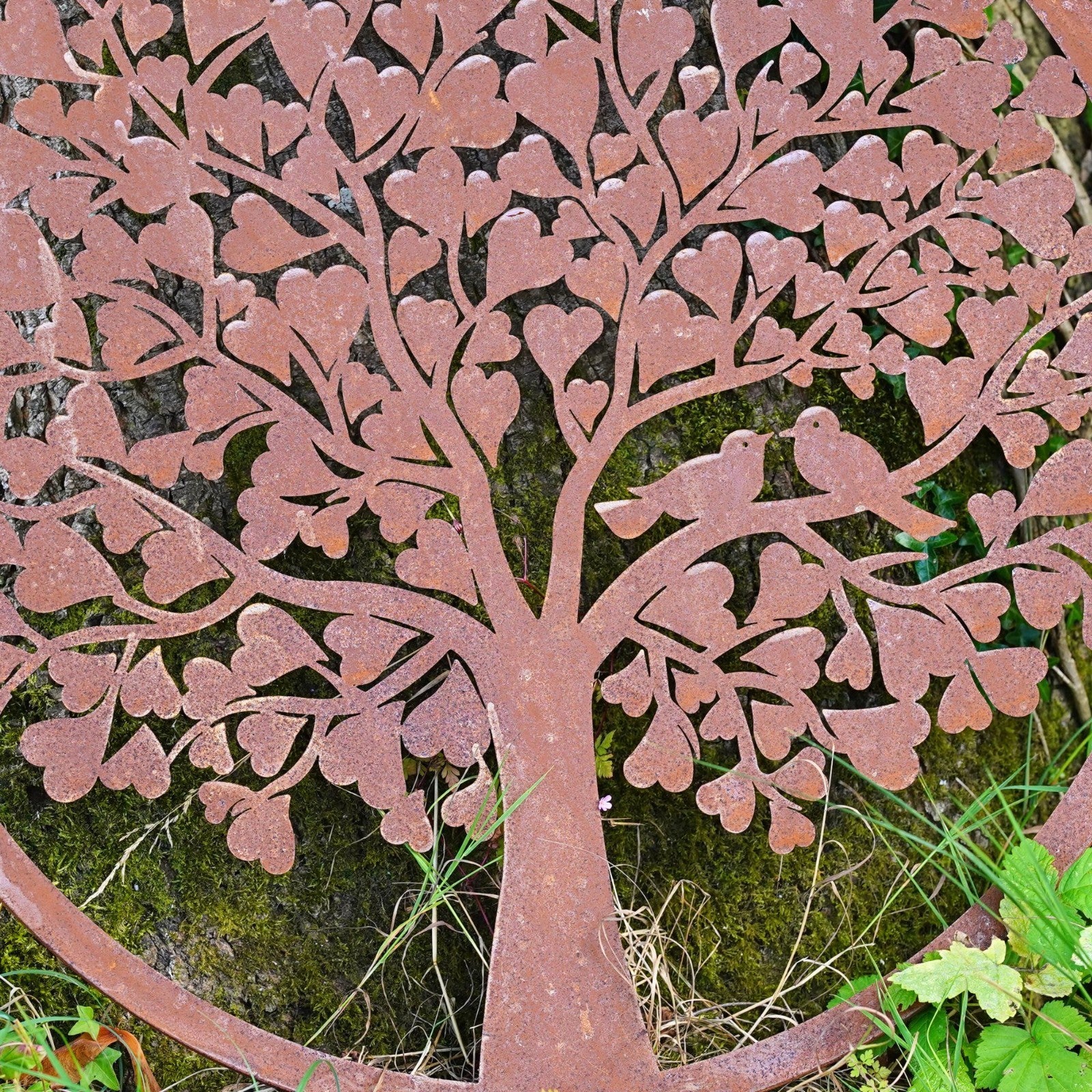 60cm Heart Tree of Life Bird Wall Plaque