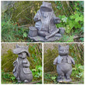 Set 3x Benjamin Bunny / Mr Fisher / Tom Kitten Resin Garden Sculpture