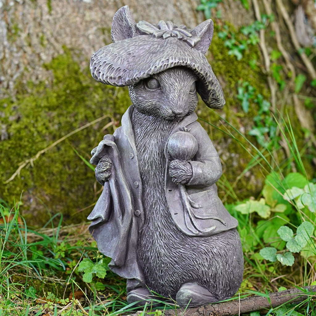 Set 3x Benjamin Bunny / Mr Fisher / Tom Kitten Resin Garden Sculpture