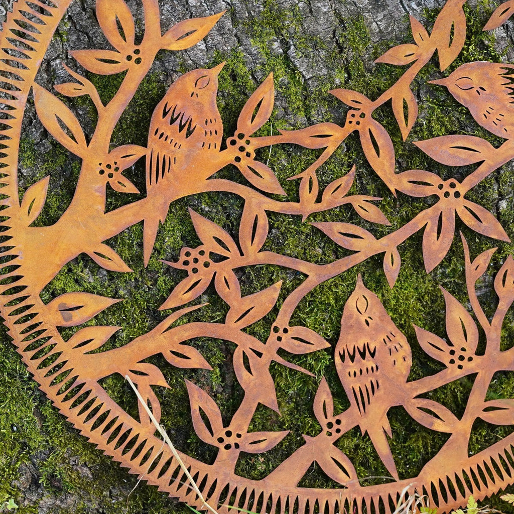 Trio Bird Hanging Metal Wall Plaque