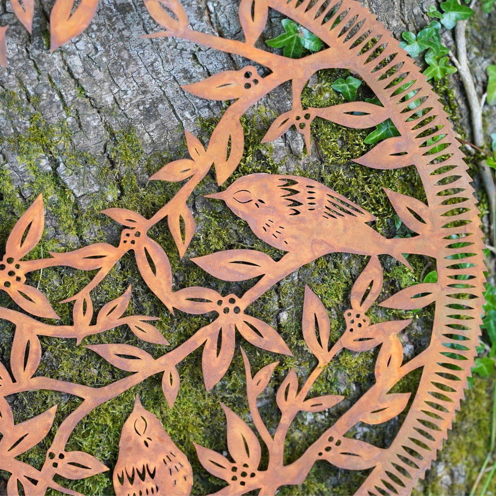 Trio Bird Hanging Metal Wall Plaque