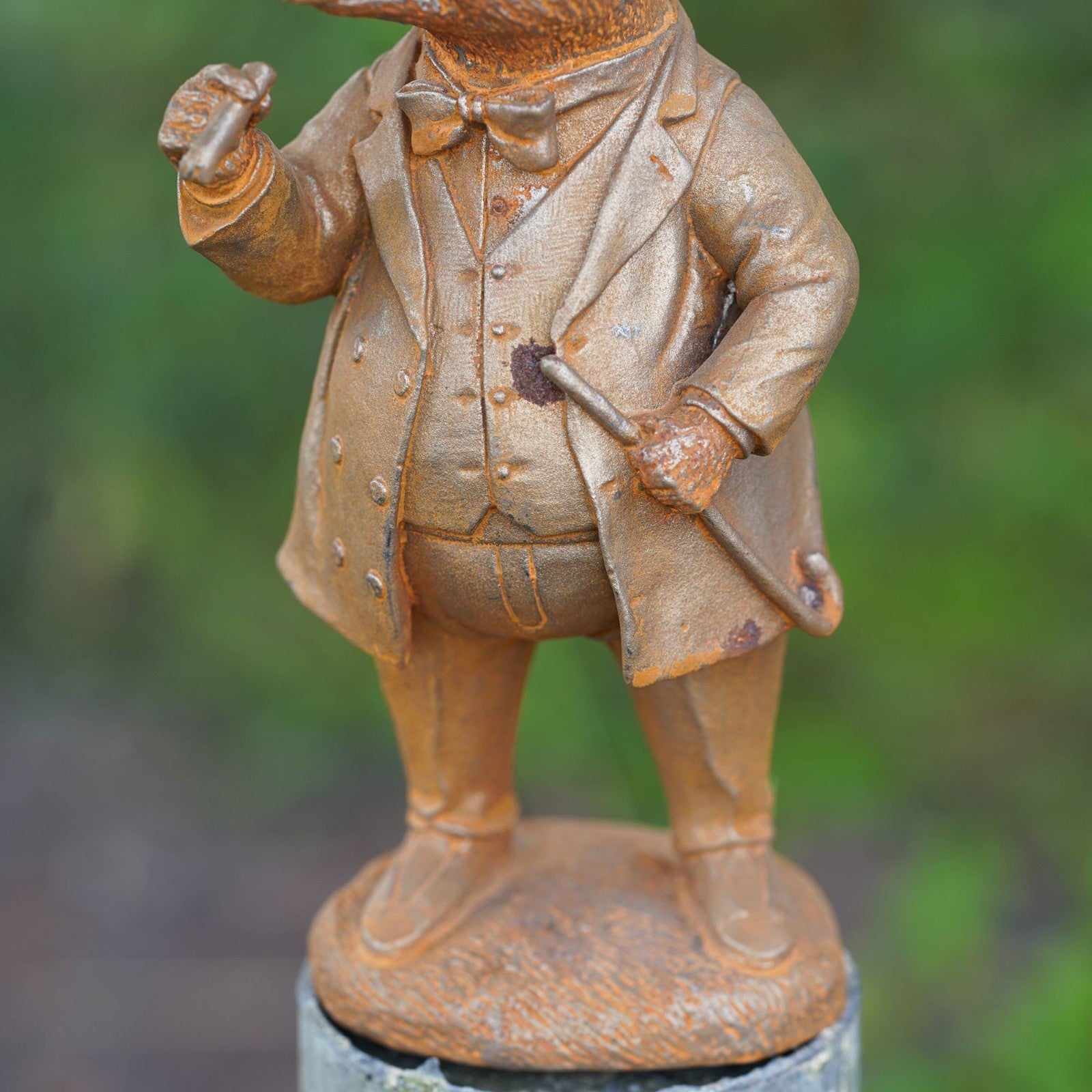 Cast Iron Master Badger Garden Sculpture