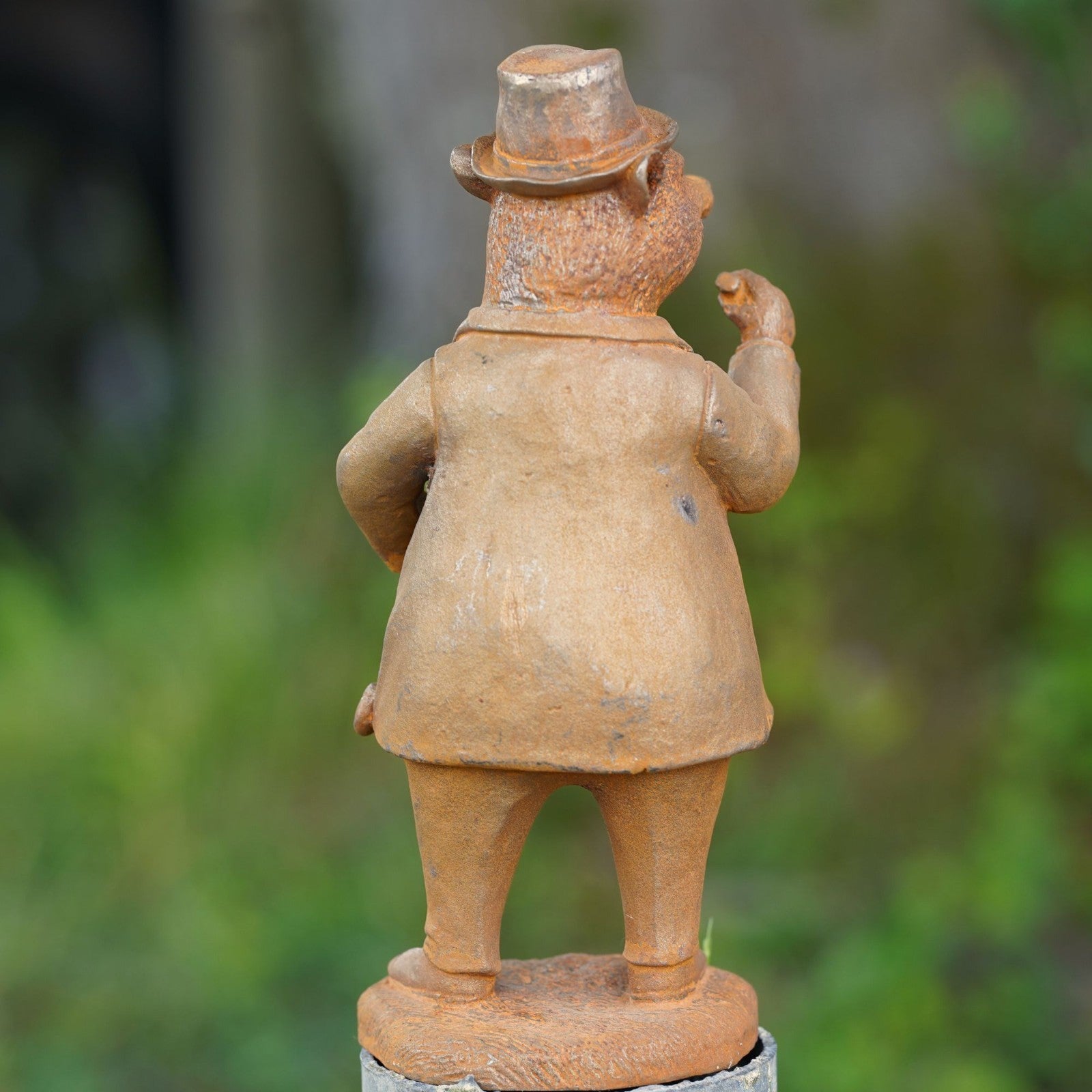 Cast Iron Master Badger Garden Sculpture