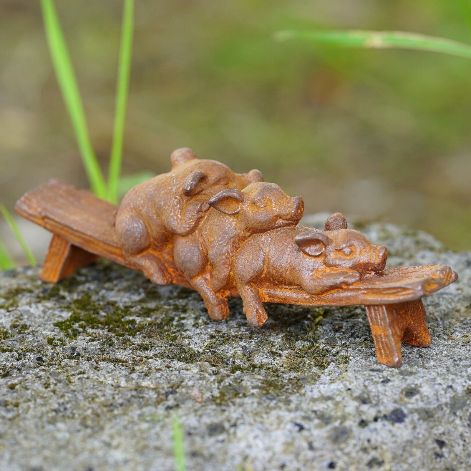 Cast Iron Sleeping Pigs | Antique Style Ornament