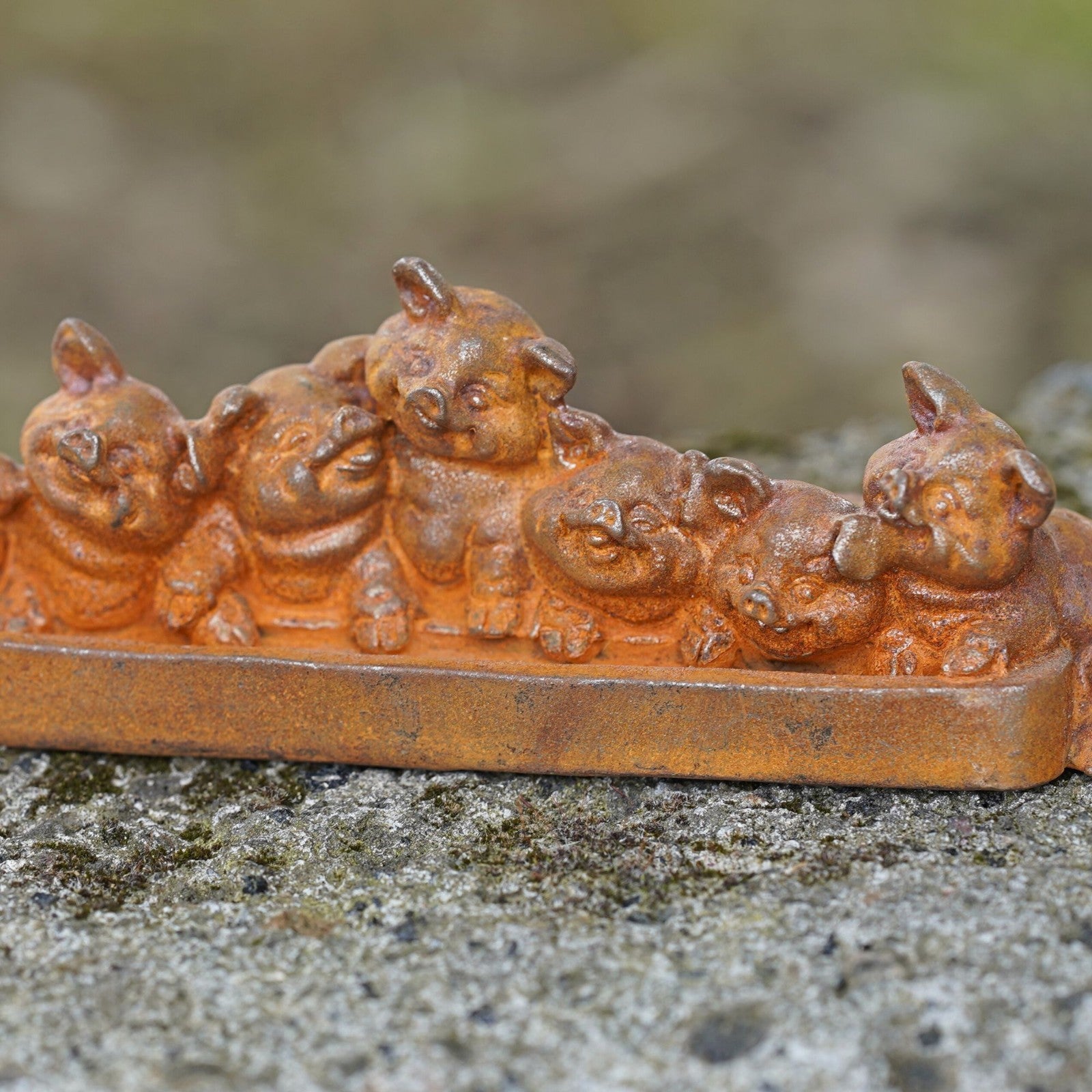 Cast Iron Pigs at Trough