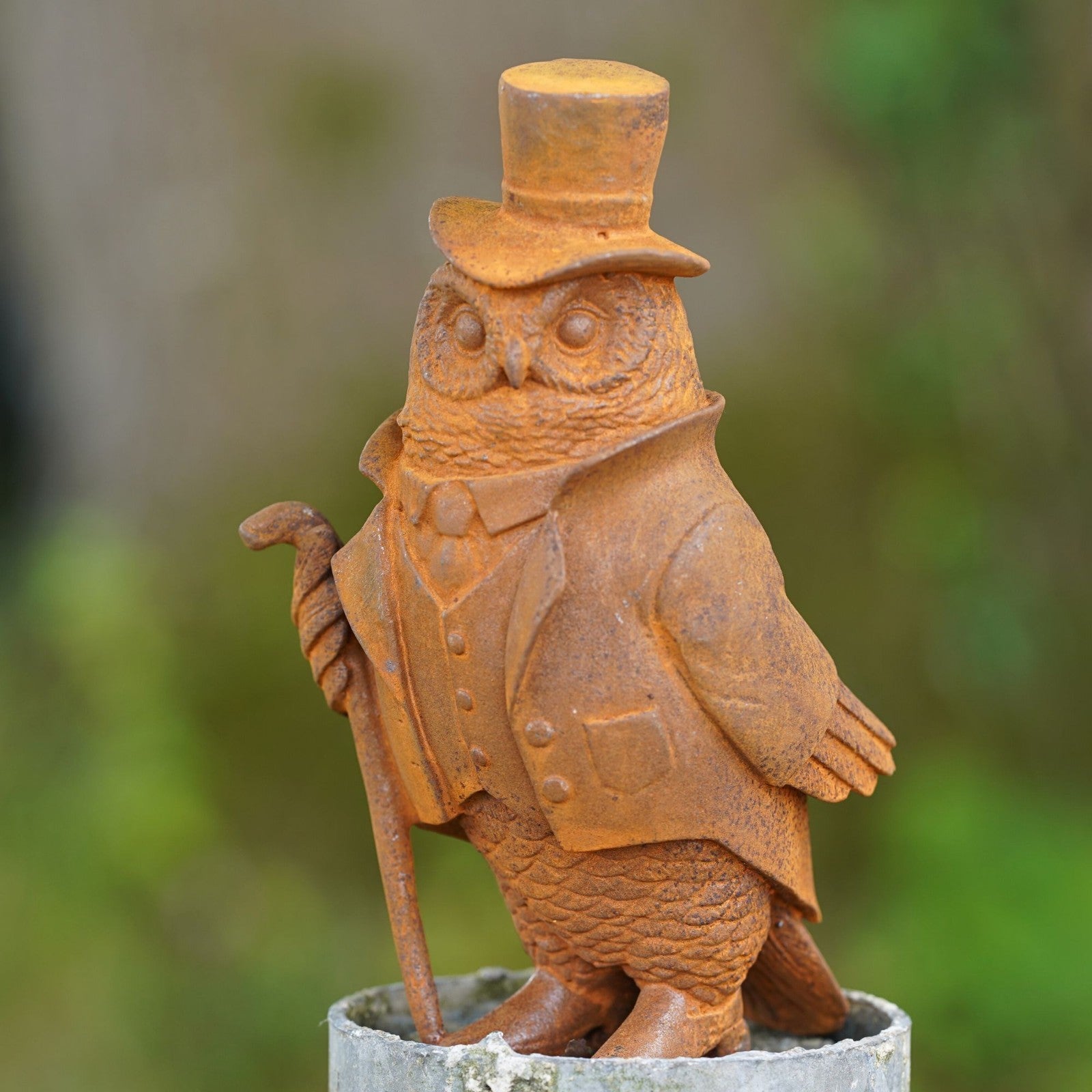 Cast Iron Mr Owl Garden Sculpture