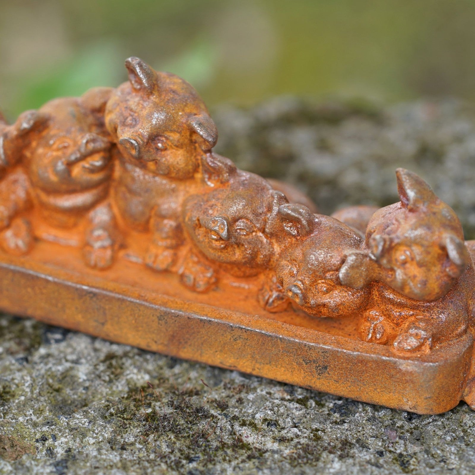 Cast Iron Pigs at Trough