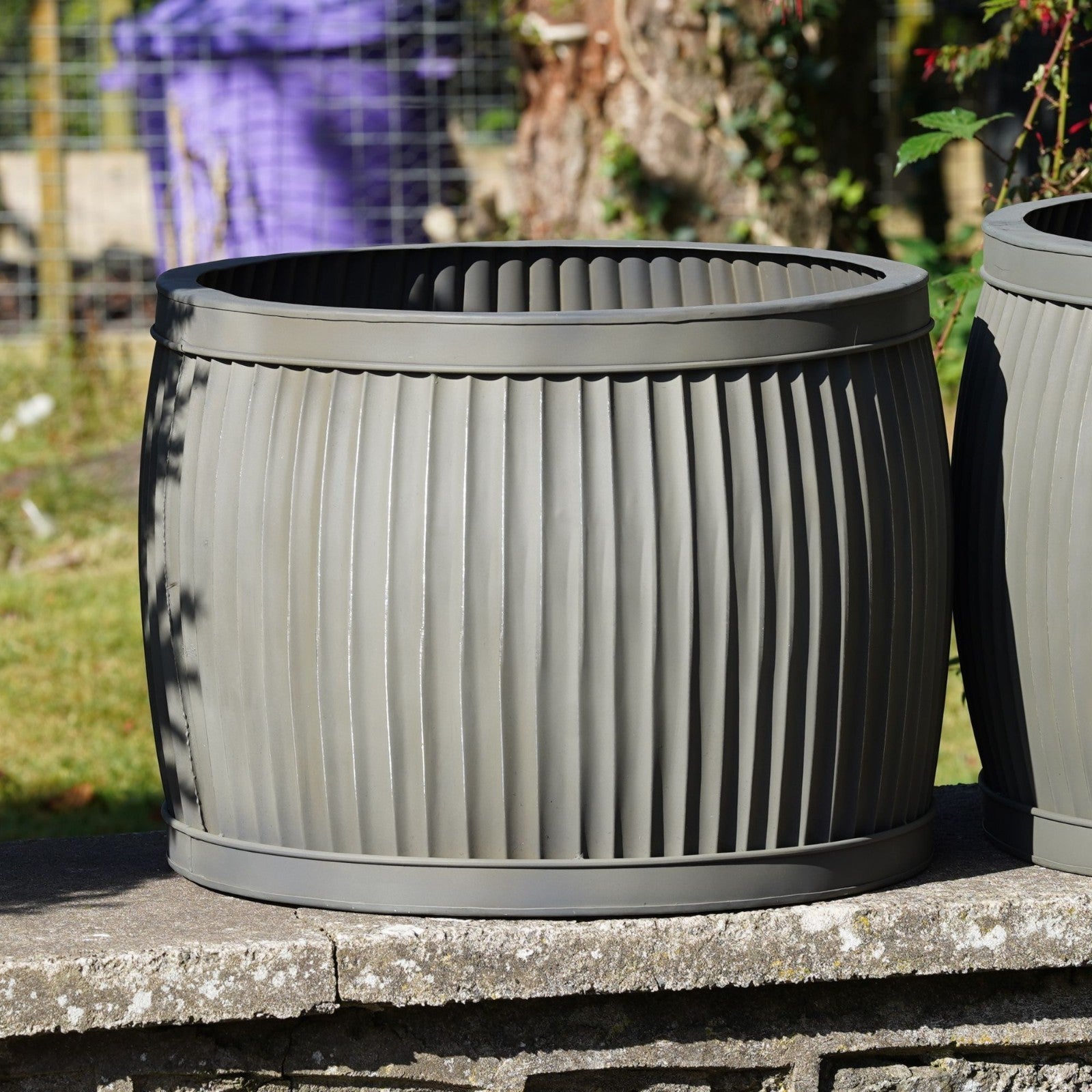 XL 66cm Dolly Tub Galvanised Metal Planter