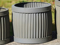Large Metal Ribbed Dolly Tub Set 3 | Galvanised Planter
