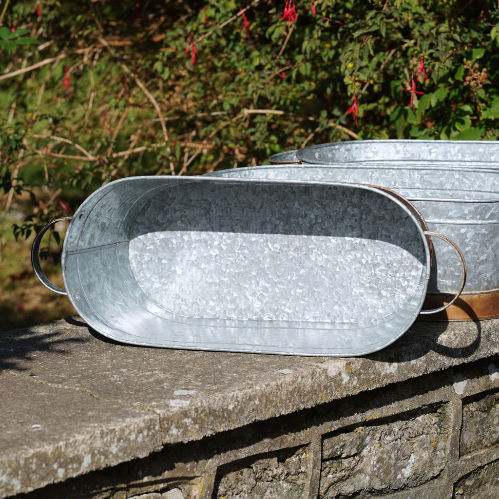 Large Metal Trough | Galvanised Planter