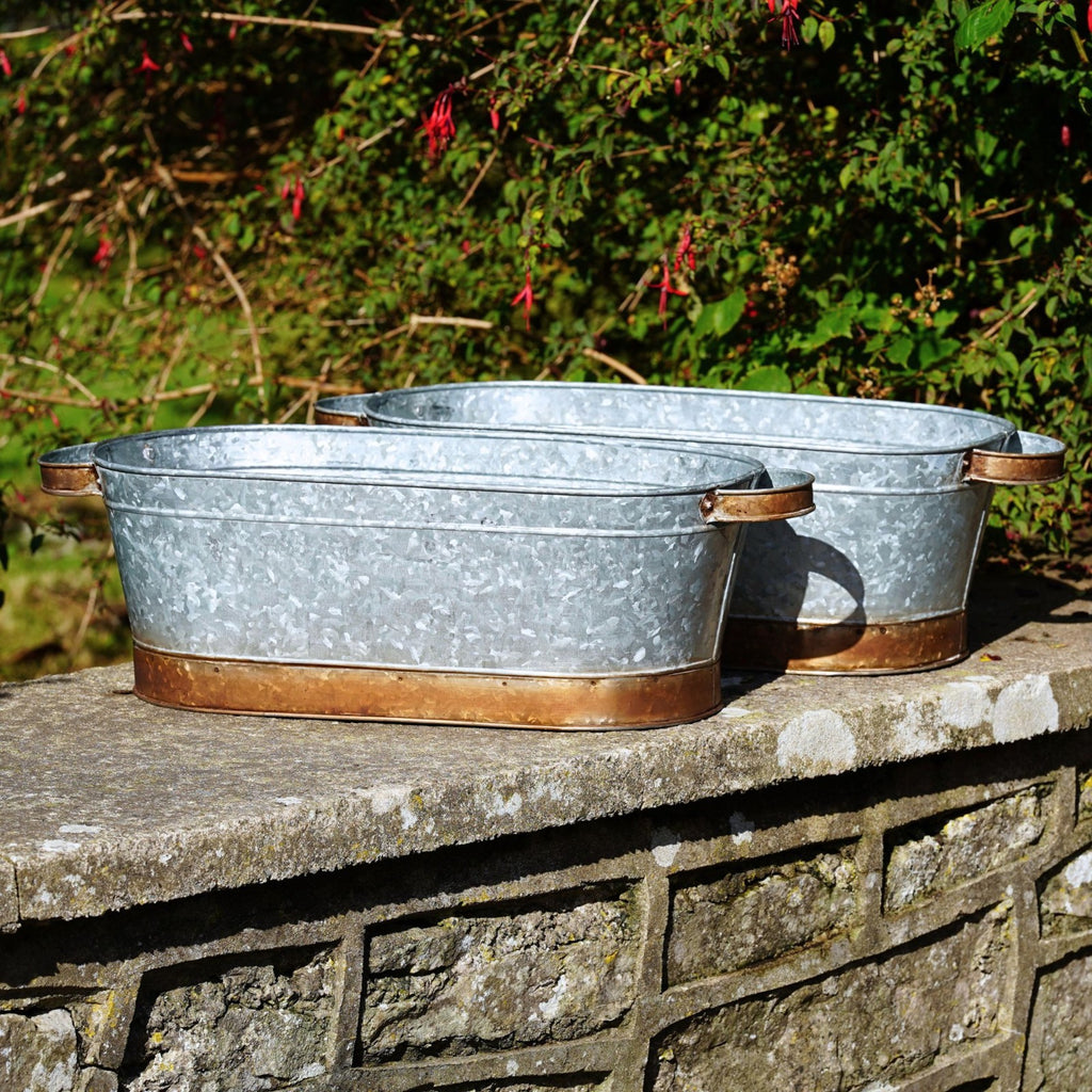 Large Metal Trough | Galvanised Planter