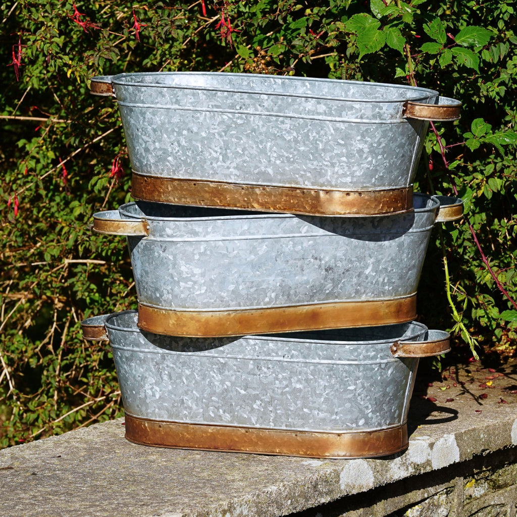 Large Metal Trough | Galvanised Planter