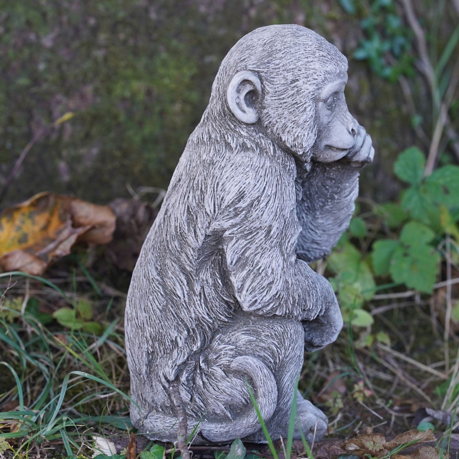 Monkey Stone Statue Ape Gorilla Sculpture