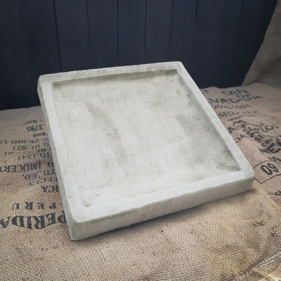 Large Square Replacement Stone Bird Bath Top Lid