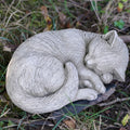 Large Sleeping Cat Stone Statue