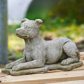 Laying Staffie Stone Statue