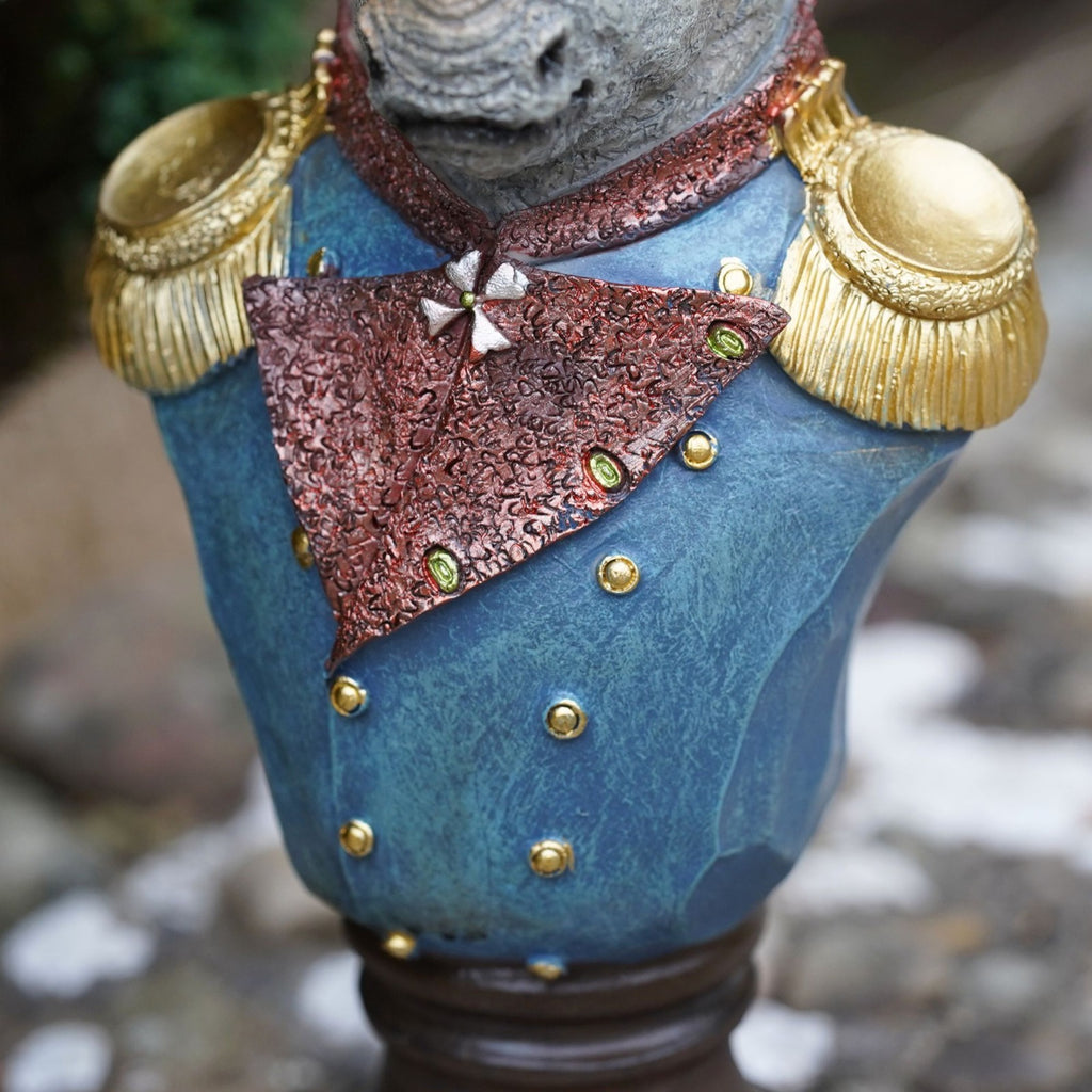 Rhino Gentry Bust Resin Sculpture